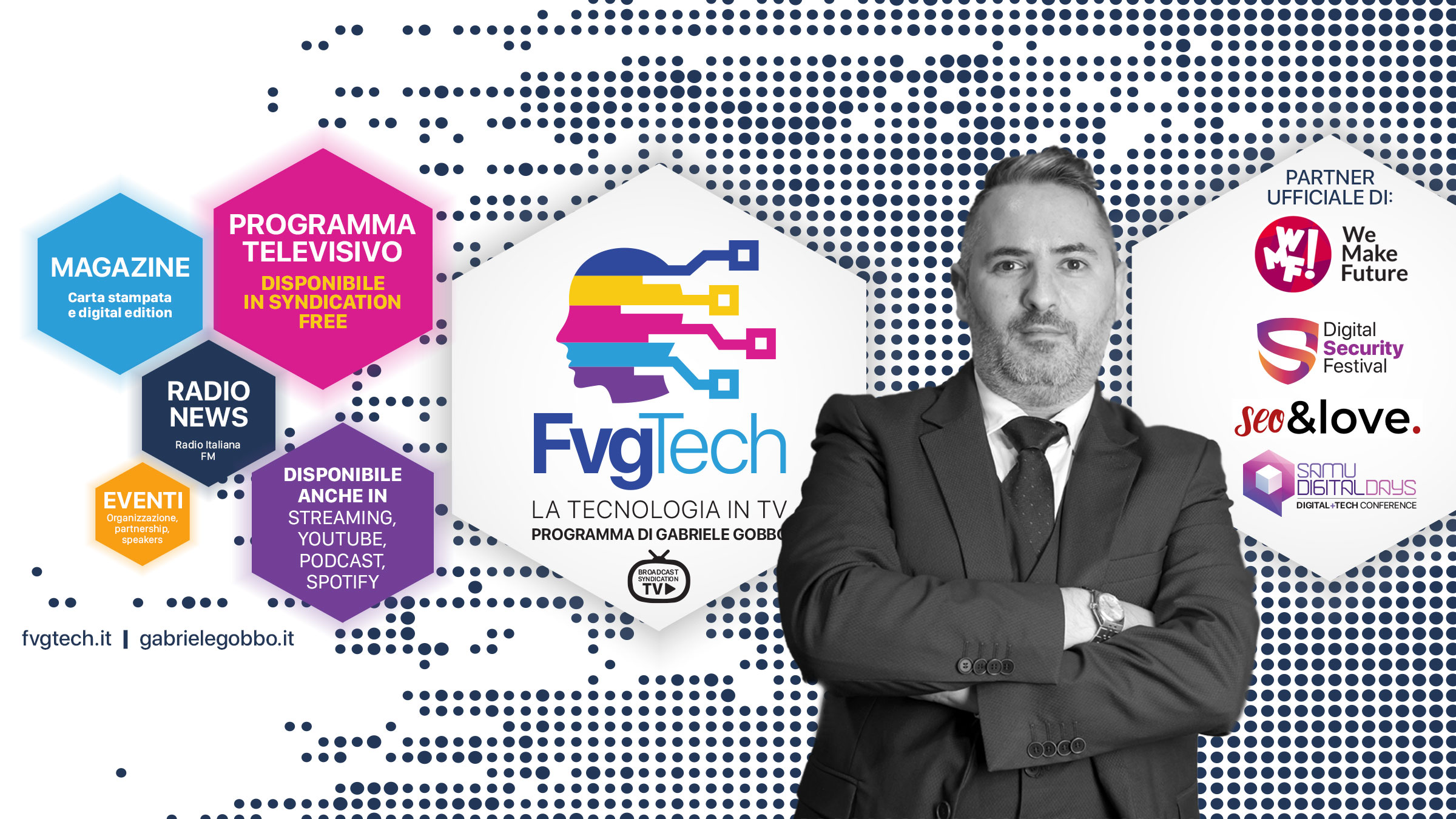 Grafica promozionale del format televisivo gratuito FvgTech